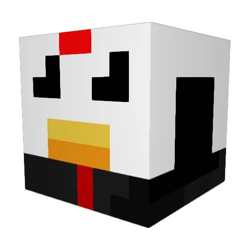 Lupat06 Minecraft avatar head, 3D render