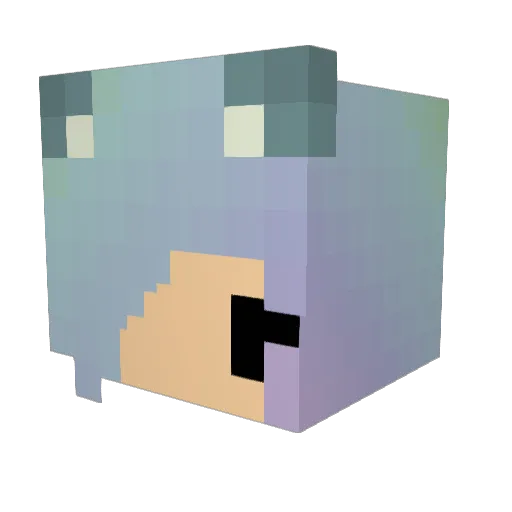 LupeDaDoll Minecraft avatar head, 3D render