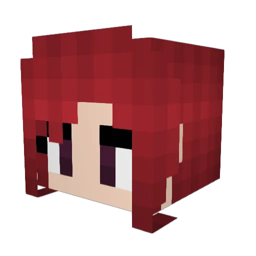 LupenTheWolf Minecraft avatar head, 3D render