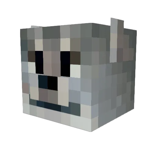 Lupenzo Minecraft avatar head, 3D render