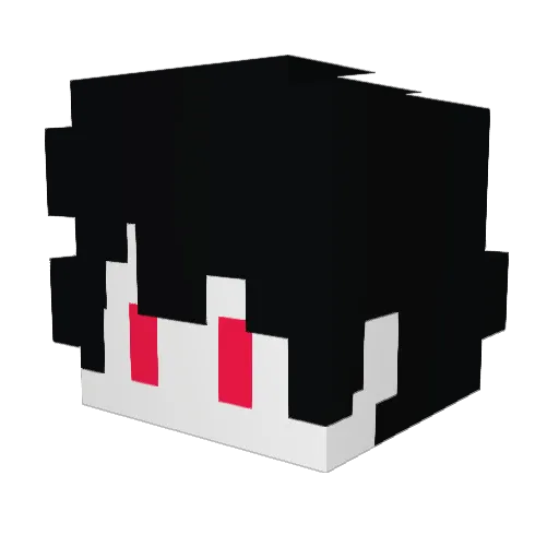 Luphiron Minecraft avatar head, 3D render