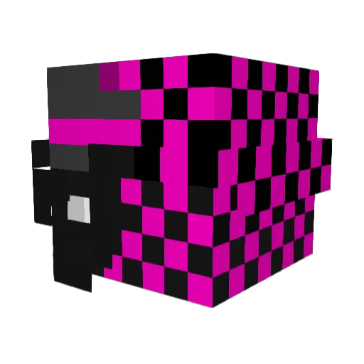 LupinReal Minecraft avatar head, 3D render