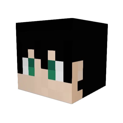 LupinV Minecraft avatar head, 3D render