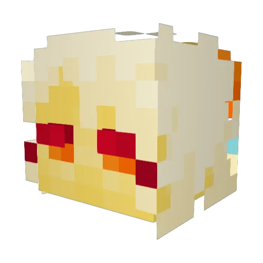 LupinusRex Minecraft avatar head, 3D render