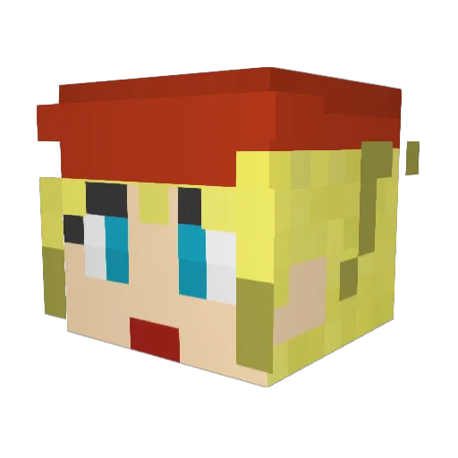 Lupis1 Minecraft avatar head, 3D render