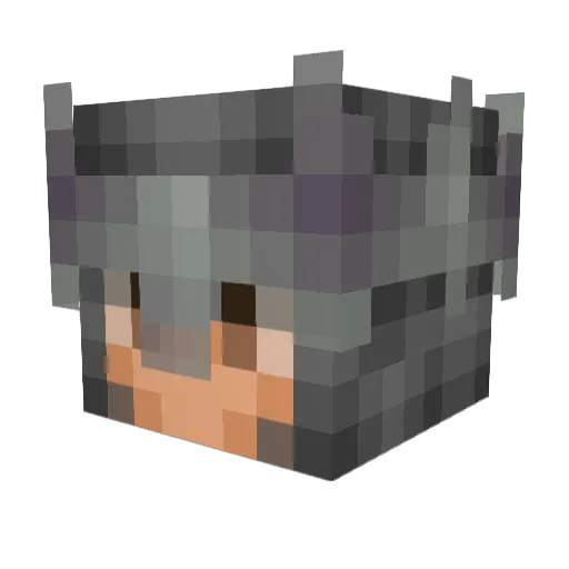 LupohHas3cm Minecraft avatar head, 3D render