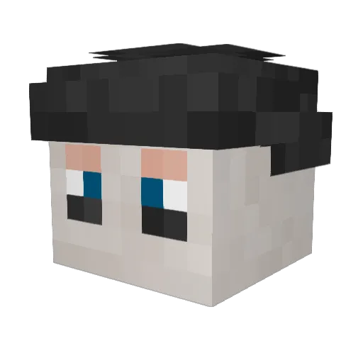 Lupoispro Minecraft avatar head, 3D render