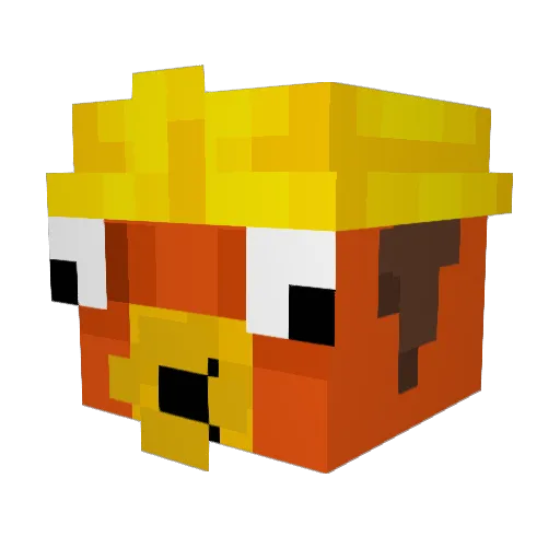 Luppi_ Minecraft avatar head, 3D render