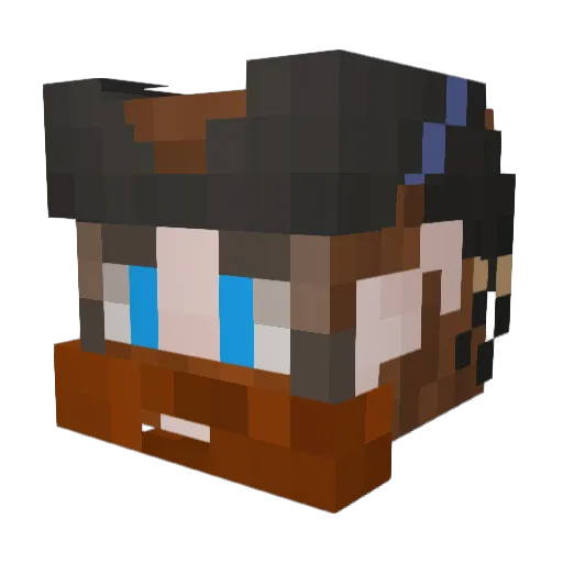LupusMusicis Minecraft avatar head, 3D render