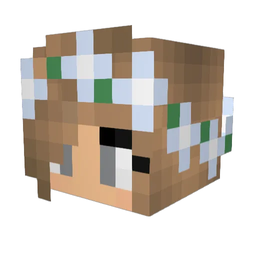 Luqi12 Minecraft avatar head, 3D render