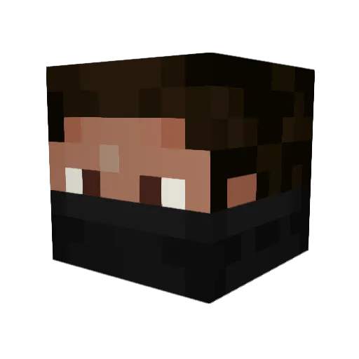 LuqmaanM Minecraft avatar head, 3D render