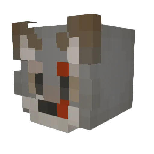 Luquiman Minecraft avatar head, 3D render
