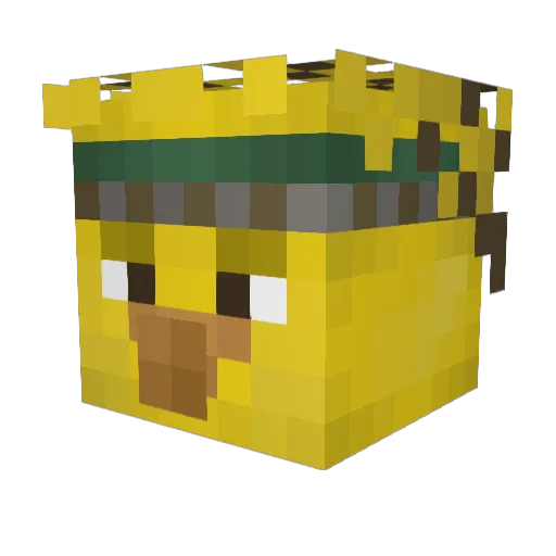 LuquinhasBR2018 Minecraft avatar head, 3D render