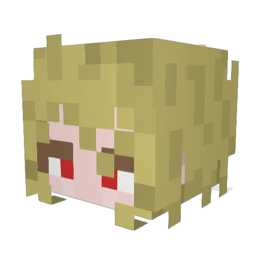 Luquitoos Minecraft avatar head, 3D render
