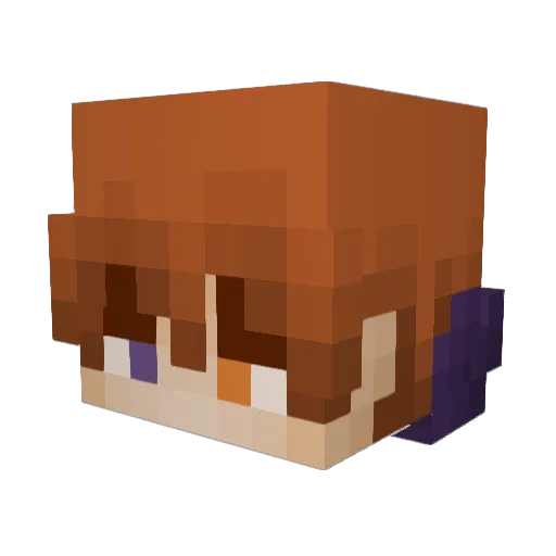 Luqxel Minecraft avatar head, 3D render