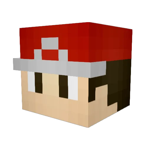 Lurantic Minecraft avatar head, 3D render
