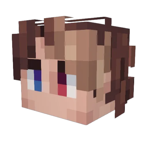 LurenYT Minecraft avatar head, 3D render