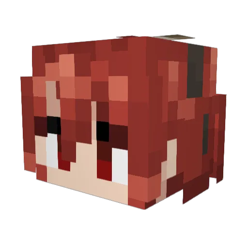 Lurezbin Minecraft avatar head, 3D render