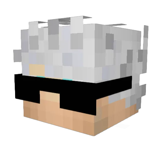 Lurgaa Minecraft avatar head, 3D render