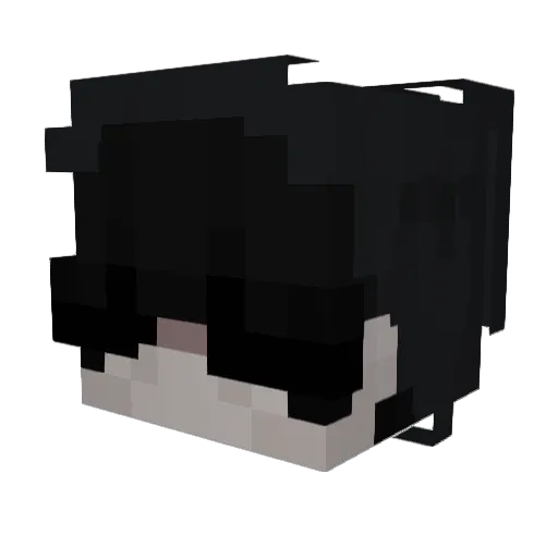 Lurisa Minecraft avatar head, 3D render