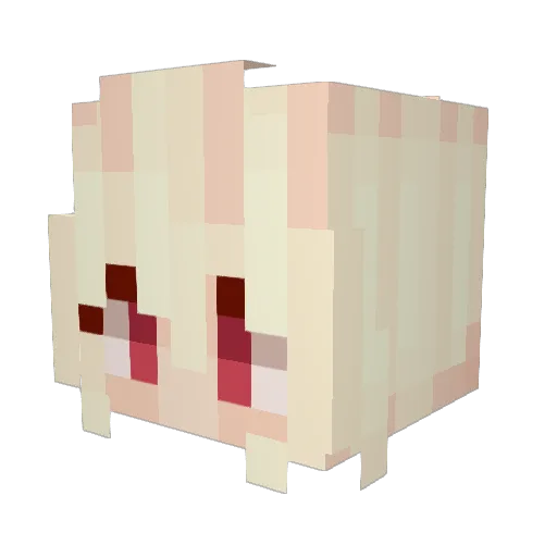 Lurisa_ Minecraft avatar head, 3D render
