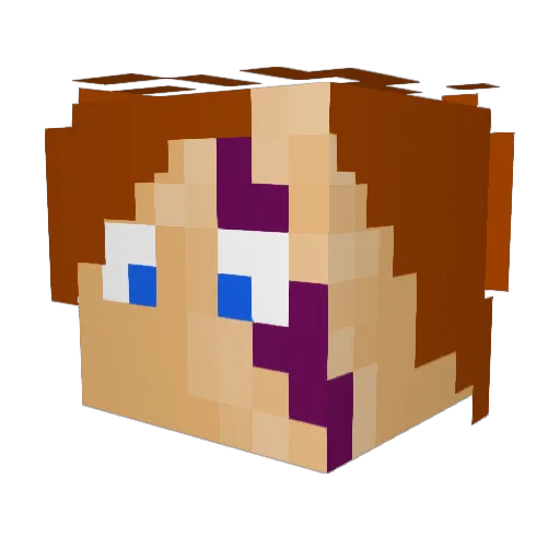 LurkenW Minecraft avatar head, 3D render