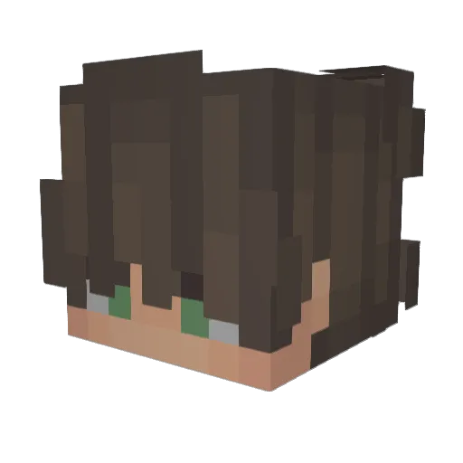 Lurkes Minecraft avatar head, 3D render