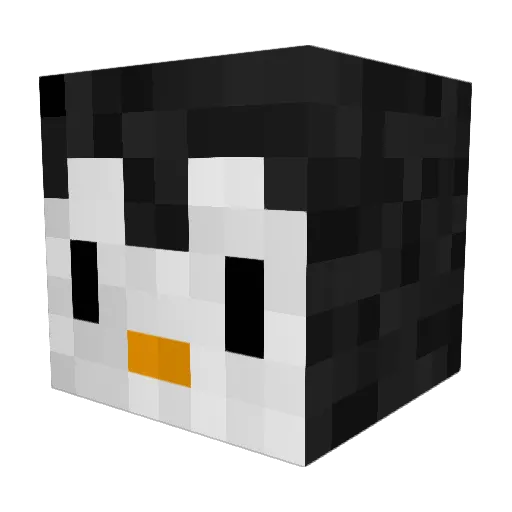 LurkinPenguin09 Minecraft avatar head, 3D render