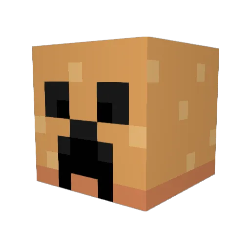 Lurkin_alone Minecraft avatar head, 3D render