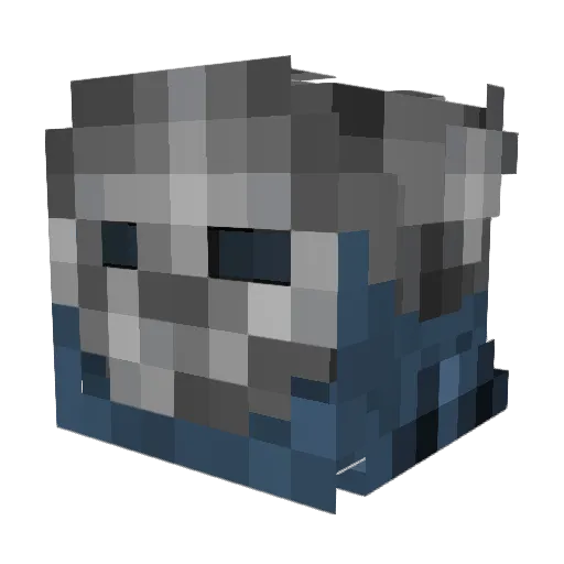 LurkingRay Minecraft avatar head, 3D render