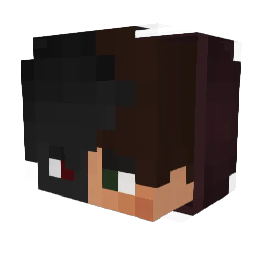 Lurmii Minecraft avatar head, 3D render