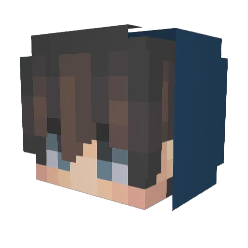 Lurrie Minecraft avatar head, 3D render