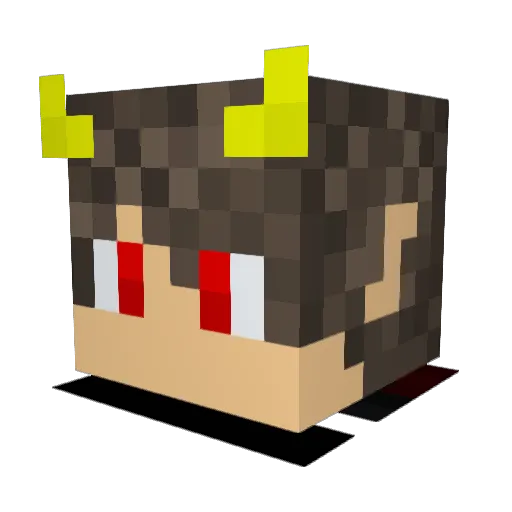 Lurrion Minecraft avatar head, 3D render