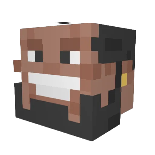 Lurrkeen Minecraft avatar head, 3D render