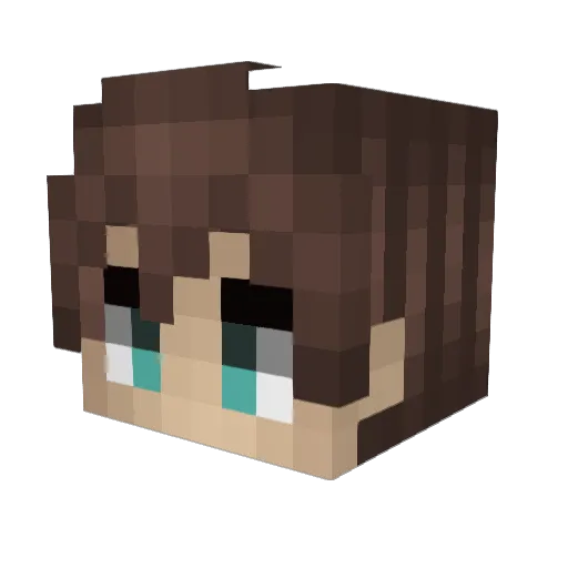 Lurro Minecraft avatar head, 3D render