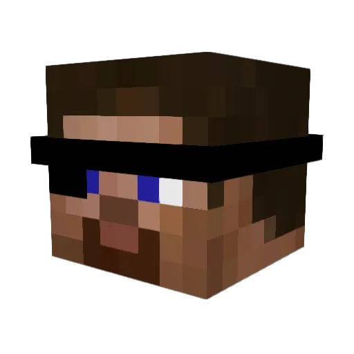 Lurscs Minecraft avatar head, 3D render
