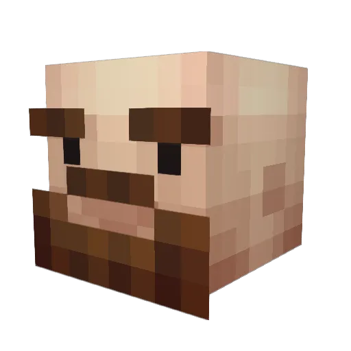 Lurtaslu Minecraft avatar head, 3D render