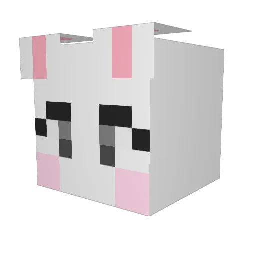 Lurud Minecraft avatar head, 3D render