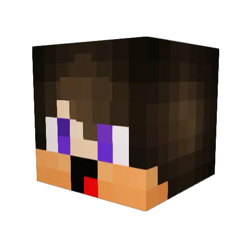 LusAngelus Minecraft avatar head, 3D render