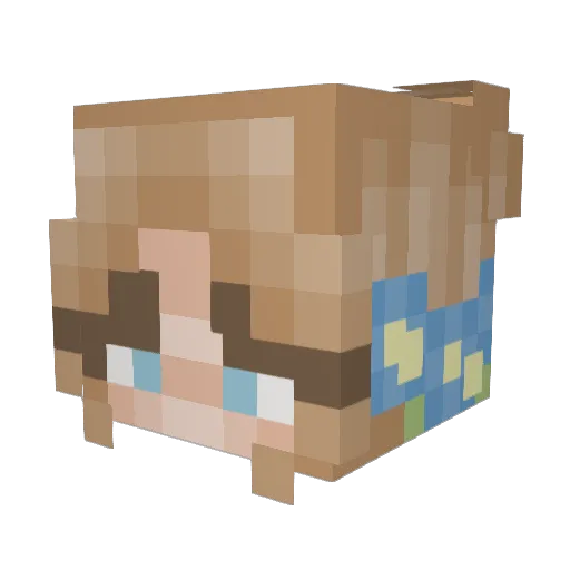 LusMoon Minecraft avatar head, 3D render
