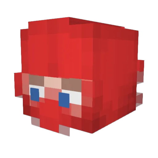 Luscarlinhos Minecraft avatar head, 3D render