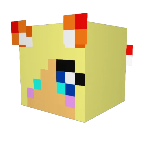 LusciousPear Minecraft avatar head, 3D render