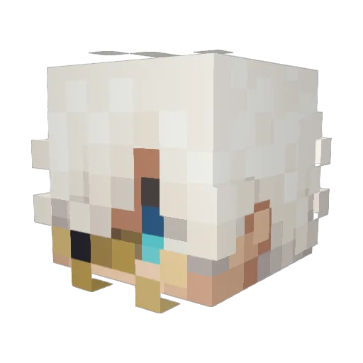 Luscos Minecraft avatar head, 3D render