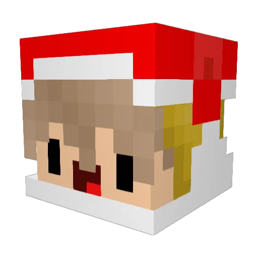Lusepeel Minecraft avatar head, 3D render