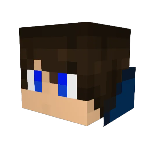 Luserke Minecraft avatar head, 3D render
