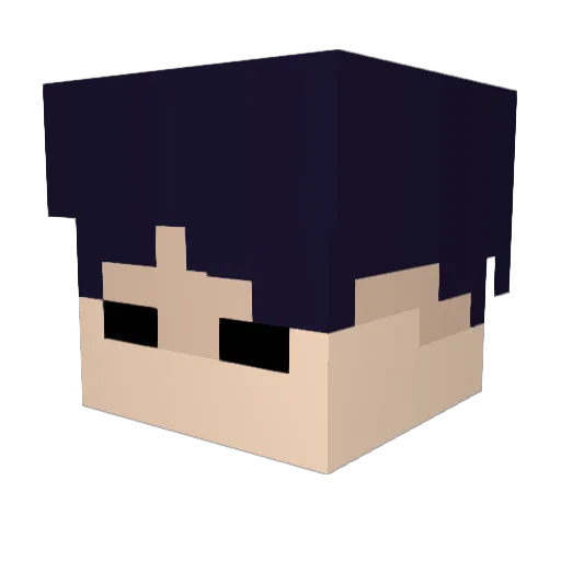 Lush33 Minecraft avatar head, 3D render