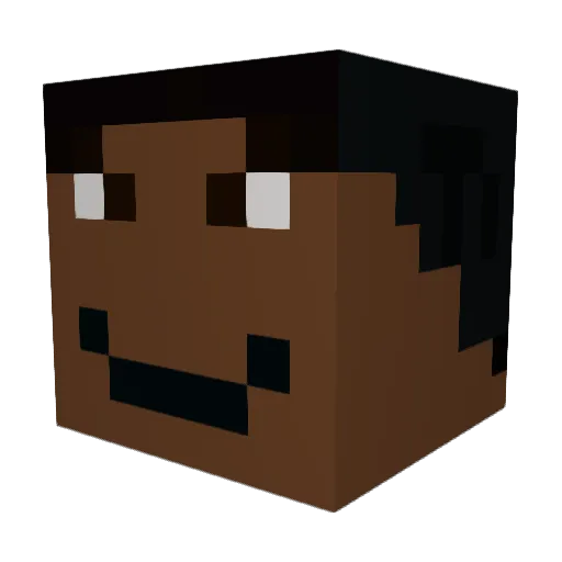 LushKnight83530 Minecraft avatar head, 3D render