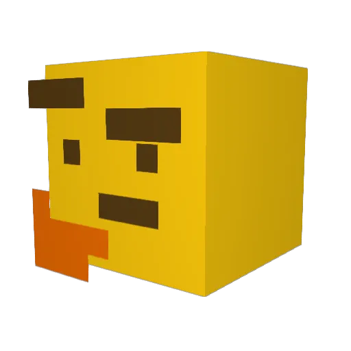 LushMarker Minecraft avatar head, 3D render