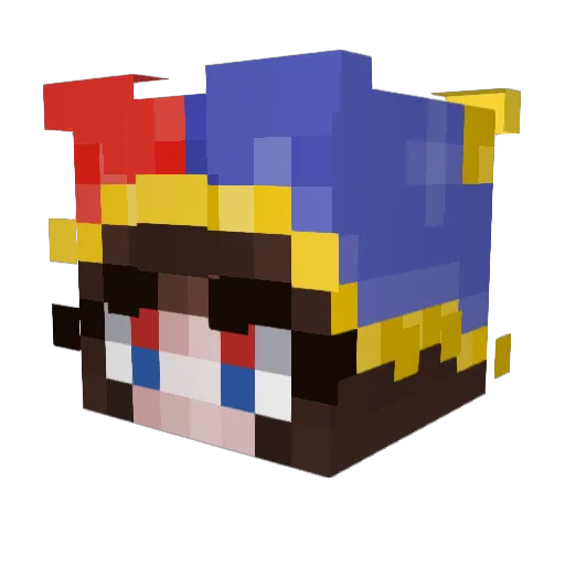 LushPuppy Minecraft avatar head, 3D render