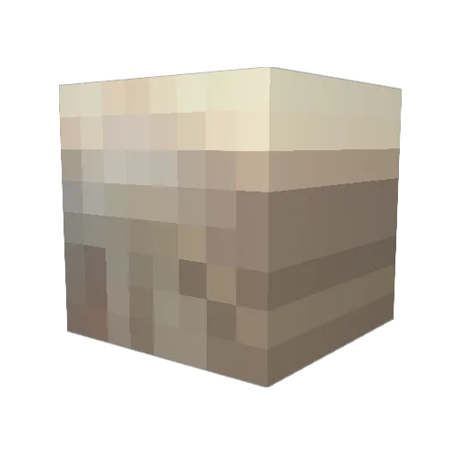 Lusi0 Minecraft avatar head, 3D render